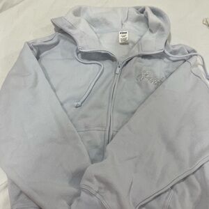 PINK Victoria's Secret Light Gray Zip-Up